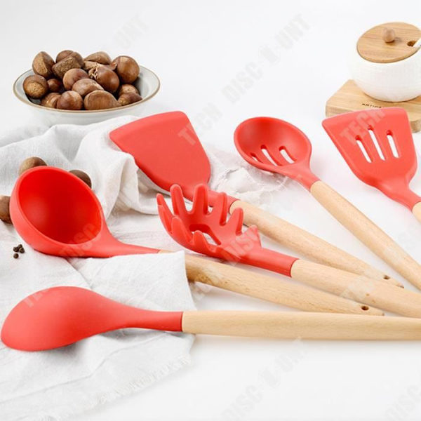 TD® Lot Ustensiles, 11-13 kappaletta silikonisia keittiövälineitä - spatula - Tyyppi 11-kappaleen keittiösetti