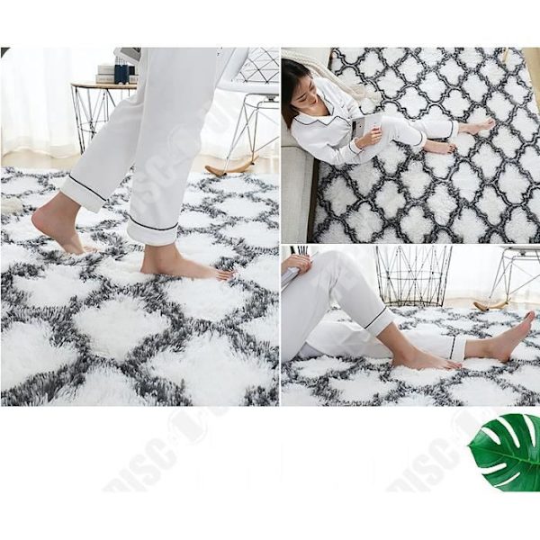 TD® NAZAR TRELLIS Olohuoneen Shaggy Matto - Berberityyli - 160 x 220 cm - Kermanvärinen ja ruskea