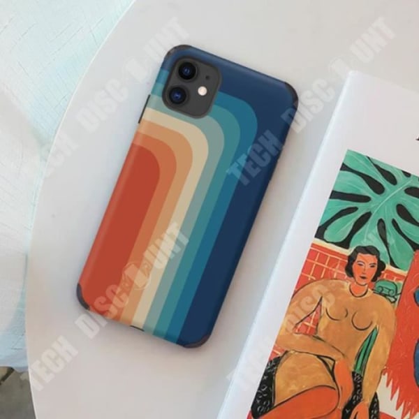 TD® Puhelimen suojakuori Apple iPhone12promax sateenkaari retro eurooppalainen ja amerikkalainen