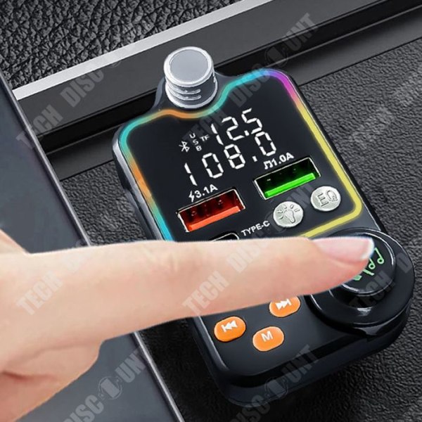 TD® Bluetooth FM-lähetin, Bluetooth-handsfree-auton laturi, mp3 3.1a kaksois-USB-portti, PD-lataus taksille.