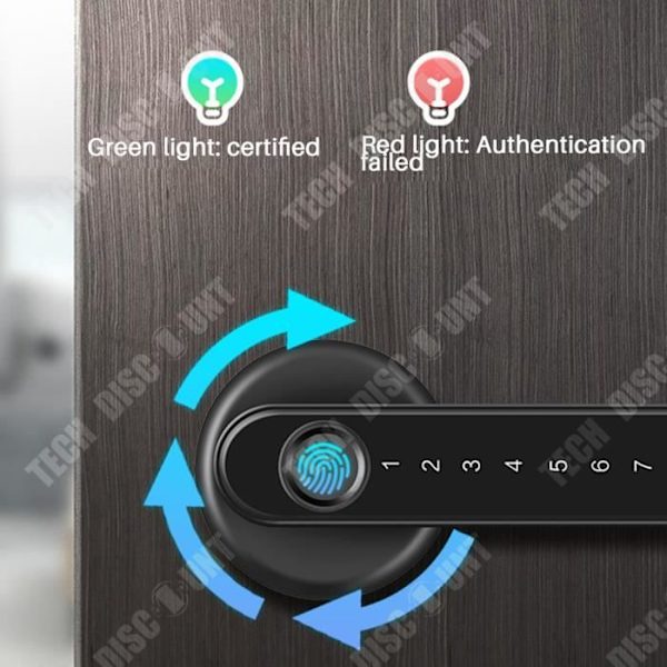 TD® Sovrumsdörr Trädörr Fingeravtryckslås Hemmakontor Sfäriskt nyckelhål Smart Lock