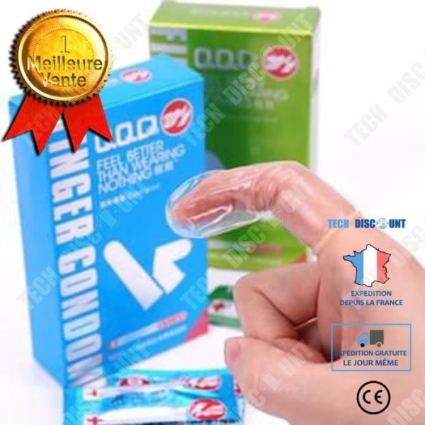 TD® QQ Mint Shape genomskinliga fingerset 10-pack glidset för roliga produkter
