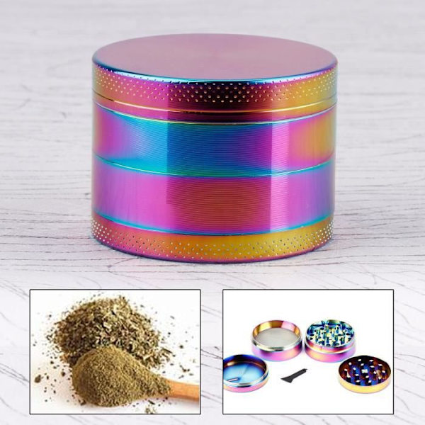 Örtkryddkvarn - Magic Chic - 55 mm - Flerfärgad - Plast och aluminium - 4 lager Flerfärgad