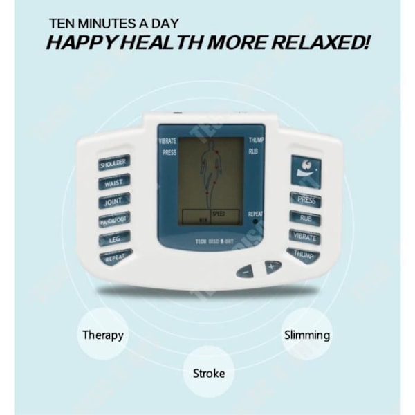 TD® Elektrisk massageapparat akupunktur multifunktion digital meridian fysioterapi Instrument Relax Muscle Pulse elektrisk kropp
