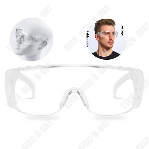 TD® Arbetsskyddsglasögon DIY anti-dimma anti-damm kemi byggarbetsplats pvc laboratorium kvinna man överglasögon meny