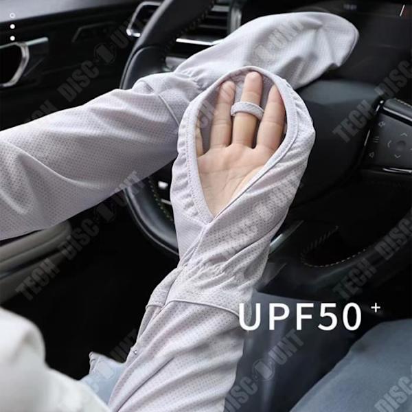 TD® Sommararmskydd ridning issilkeärm anti-ultraviolett solskyddsmedel isärm utomhusridning Vit jag