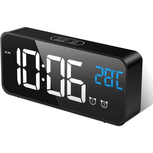 16 tums LED digital väggklocka, stor display, med fjärrkontroll, stor display, timer och nedräkning. Svart