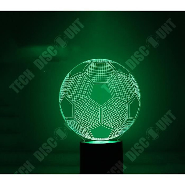 TD® 3D Football Illusion Lampa 3D Nattlampa för pojkar 7 Färg Dekorativ Lampa