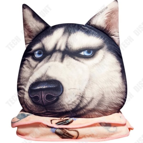 TD® Husky kudde ergonomisk barn reseskydd baby 3 år hund kudde soffa flygplan hand bil vuxen rygg humor