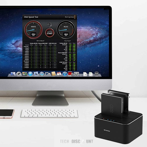 TD® SATA-levyn ulkoinen USB-kotelo kaksinkertaiselle SSD:lle tukiasema muistikortille kannettavassa PC:ssä tai työpöydällä.
