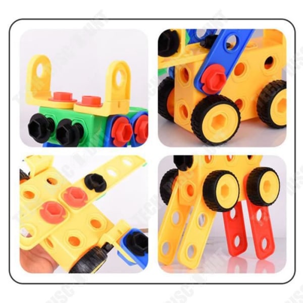 TD® Småbarnsutbildning Tecknad baby Montering av byggstenar för stora partiklar Pedagogiska leksaker