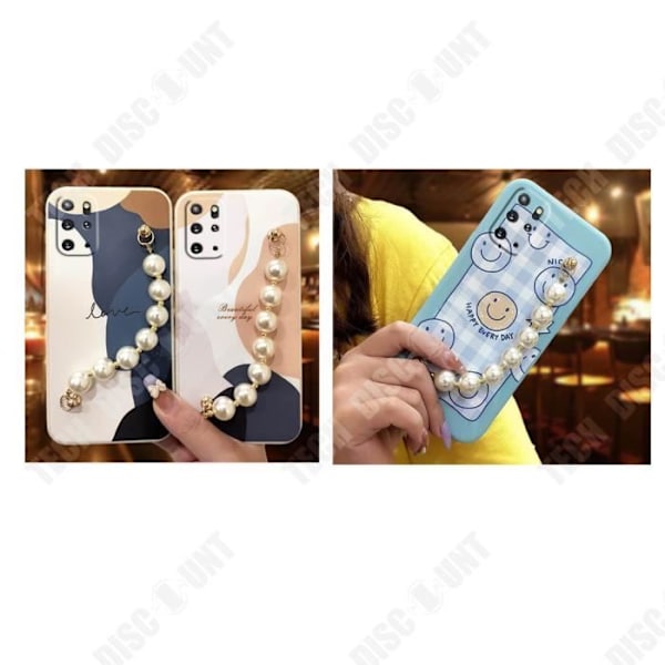 TD® för Samsung Galaxy S20+ telefonfodral anti-kollision telefonfodral med pärldekoration sött mjukt skal