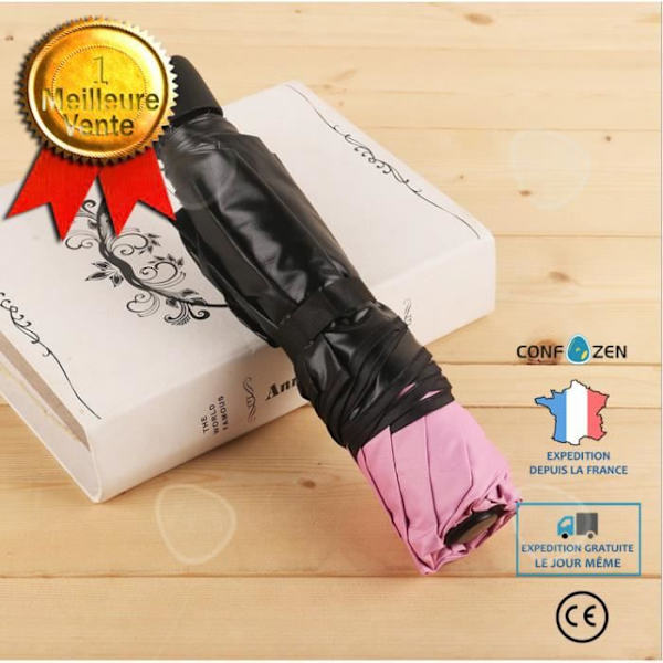CONFO® Blomsten blomstrer, når den møder vand, sort plast parasol med ultraviolet beskyttelse, parasol, paraply