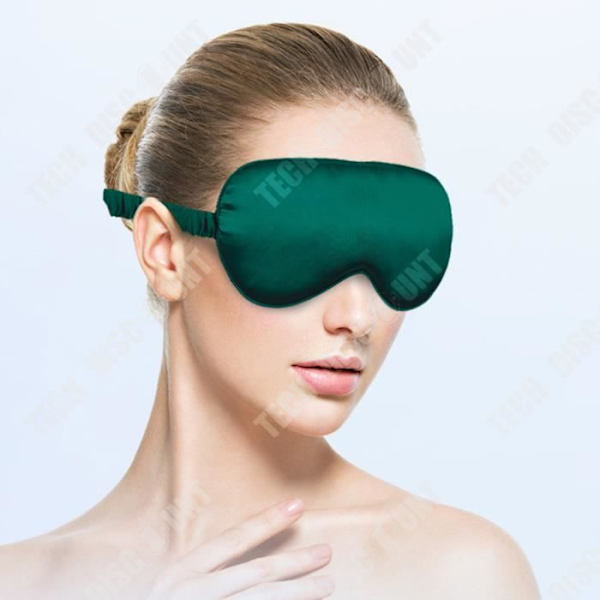 TD® Silke øjemasker med skygge, dobbelt ansigt, åndbare rejsebriller i ensfarvet 100% morbærsilke