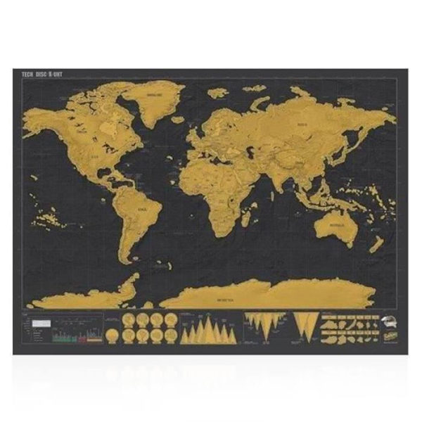 TD® Scratch Map för att upptäcka världen - Present Trend moderna original vuxna barn pedagogiska dimensioner väggdekoration