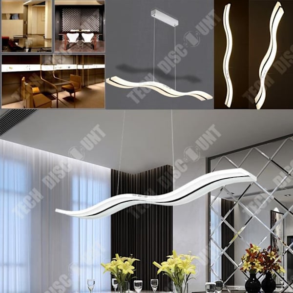TD® LED-lampe kurvet skrivebord læsning værelse stue restaurant moderne minimalistisk chandelier spisestue café kraftig belysning dekoration