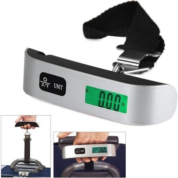 Fickvåg - LCD - 50 kg - Bärbar - Elektronisk - Tara och överbelastningsindikering