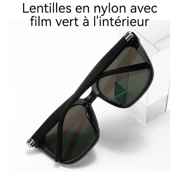 Mode polaroid solbriller til mænd Én del solbriller Sort ramme sort film grå parasol