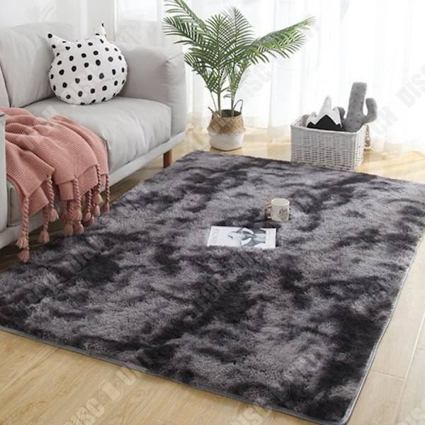 TD® Rutig matta 160*230cm Långt, tjockt hår Halkskydd Anti-falls Tvättbar Golvmatta för sovrum