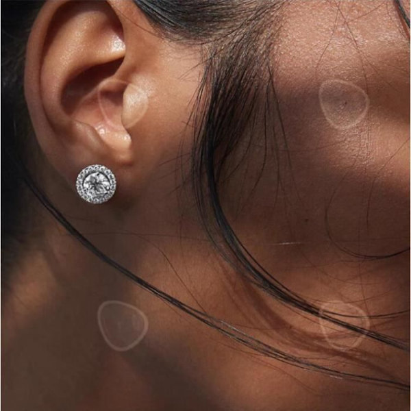 CONFO® Klassiskt runt smyckesset micro zirconia inlagda gränsöverskridande örhängen kvinnligt bröllopsset