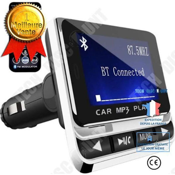 TD® Bil MP3 afspiller bluetooth stor skærm multifunktionskort bil remote control bluetooth