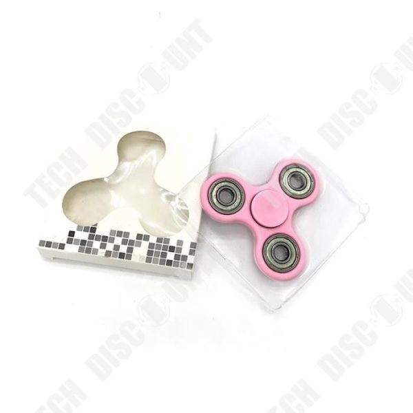 TD® Fidget Spinner Toy - Hand Spinner- Rostfritt stål Plast Tri-Spinner - Stress- och ångestlindrande leksak. Rosa
