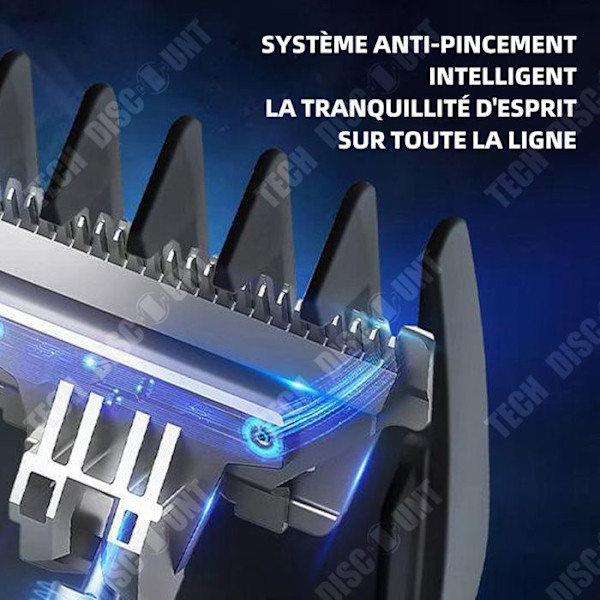 Hårtrimmer 5 i 1 - TD - Uppladdningsbar - LED-skärm - Anti-kläm - Dubbelblad
