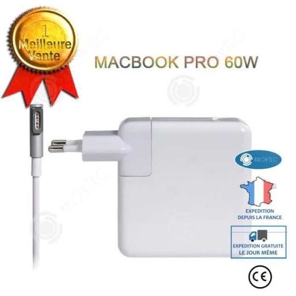 I® Lämplig för Apple Macbookair pro 60W armbåge rakt huvud strömadapter note direktladdning vit laddare