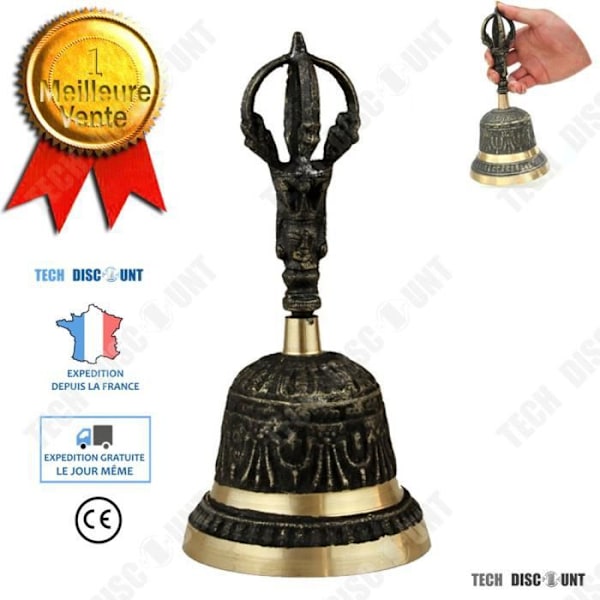Tibetansk klocka - TD® - 16 CM - Ren koppar - Hantverk - Inredning/utomhusdekoration