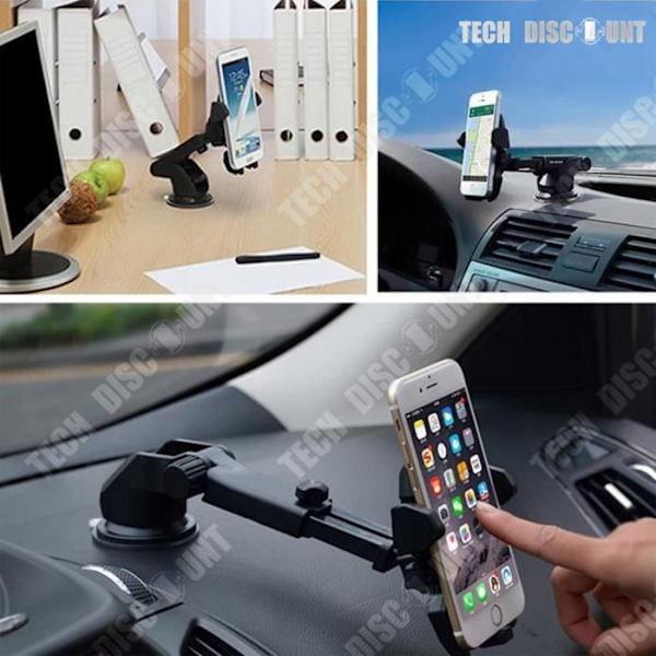 Telefonholdere til bil TD® Passer til 3 til 6,5 tommer 360° rotation Fleksibel brug