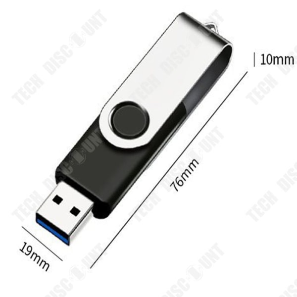 TD® High Capacity 256 GB Hi-Speed 3.0 USB-minne Snygg och hållbar svart metallkropp för surfplattor, PC, etc.