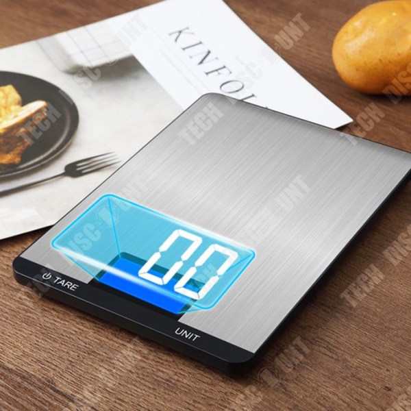 TD® Köksvåg 5 kg Mini elektronisk våg Högprecisions LCD-skärm Köksvåg i rostfritt stål