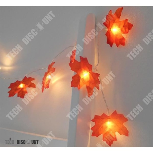 TD® Fairy lights boll fotodekoration utomhus inomhus batterier led orange sovrum lönnlöv varmt gult ljus
