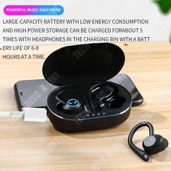 TD® Langattomat TWS-stereosporttason ylle asennettavat Bluetooth-meluvaihtoehdot, pelitehon näyttö, vedenpitävä, voimakas ääni.