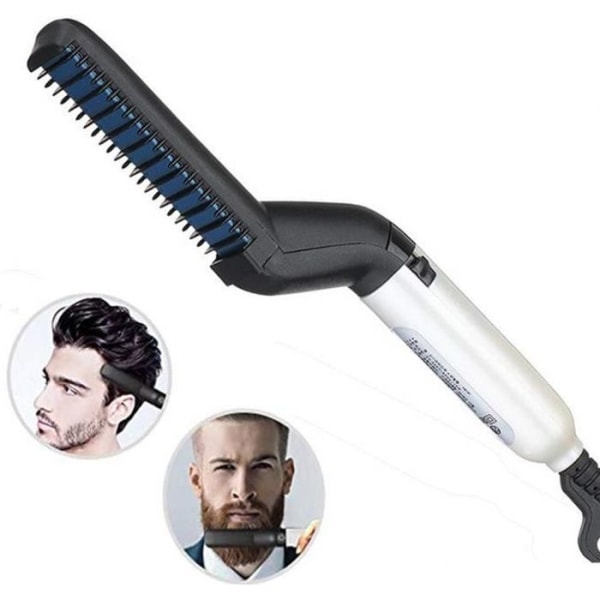Elektrisk kam snabb skäggrätång för män Frisör hårrätningskam Multifunktionell jonisk skäggborste