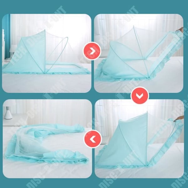 TD® Baby mygnet med bærbar kryptering, foldbar kryptering, bikube-mesh myggenet, skygge parasol uden bund baby myggenet