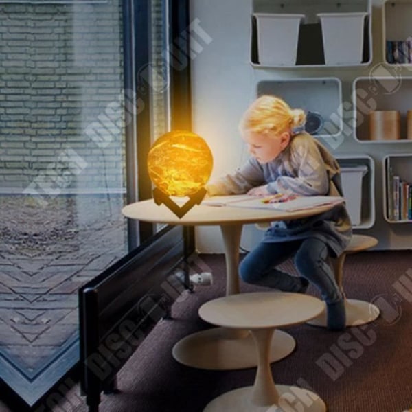TD® Burning planet dekorativt ljus eld planet inredning LED-ljus högt batteri energisparande 7 färger