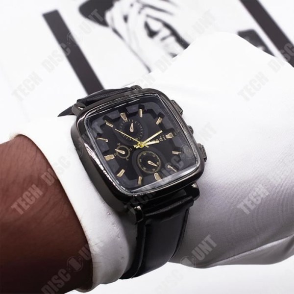 TD® klockarmband för män och kvinnor affärsbälten stora urtavlor personlighet enkel tvådelad låda