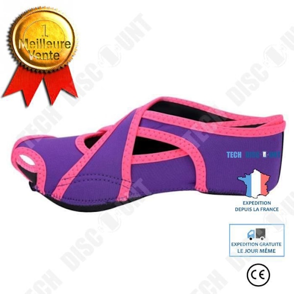 TD® Fitness Accessories - Bodybuilding,Män Kvinnor Yogastrumpor Halvtå Halkfri Dam Massage Sport S lila
