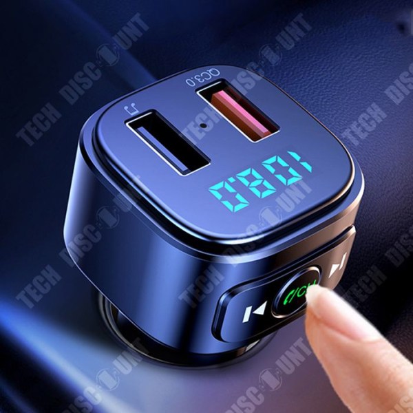 TD® T46D Bil Bluetooth MP3 Biloplader FM Sender Universal Hurtigoplader Bil USB-interface Biloplader USB Flash Drev Spiller