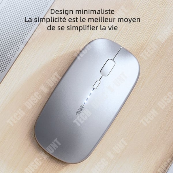 TD Trådløs mus 2.4G Bluetooth 5.0 4.0 Tre tilstande Elektrisk visning Genopladelig mus unmute Kontormus til gaming