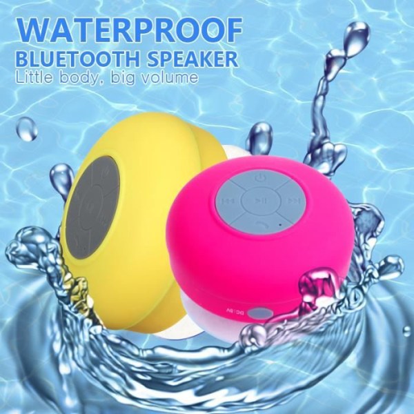 Mini vattentät trådlös bärbar Bluetooth-högtalare för DUSCH POOL Handsfree-mottagning &amp; sugmusik telefonmikrofon