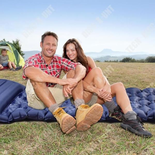TD® Fotpress uppblåsbar säng utomhus uppblåsbar kudde bärbar picknick camping strand kan skarvas uppblåsbar kudde