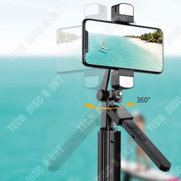 TD® Outdoor Selfie Stick Aluminiumlegering Stativ Selfie Stick 1,7 m Bluetooth Fjärrkontroll Fill Light Pho Stick