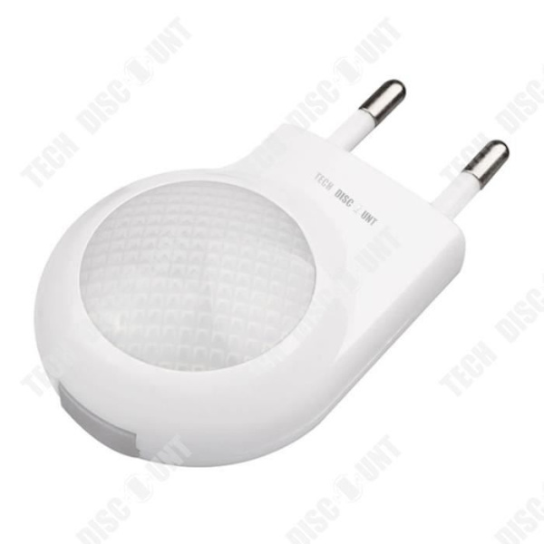 TD® 0.7W Mini Natte LED med Lysføler, Automatisk Sensor, Til Børneværelser, Hvid, 2 Stk.