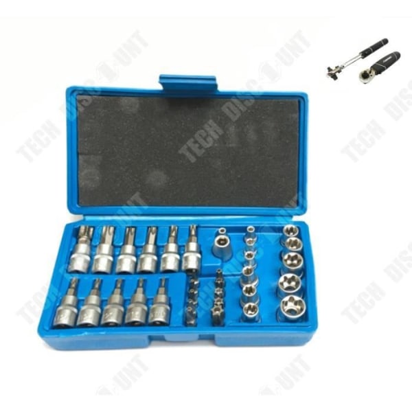 TD® Verktygslåda - 34 delar verktygslåda Mutter Set Hylsnycklar - DIY - Reparation