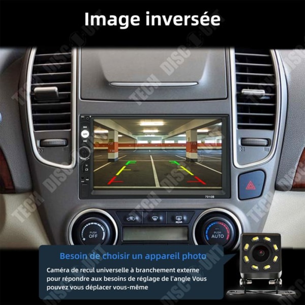 TD Bil MP5-afspiller Navigator 7 tommer 12v Bil Bluetooth Navigator HD Navigator Bil Bluetooth MP5 Alt-i-en-bakudvendt kamera