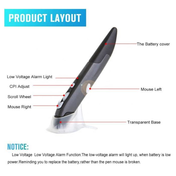 Trådlös mus - TD® - Vertikal modell - Ergonomisk - Tyst - Uppladdningsbar