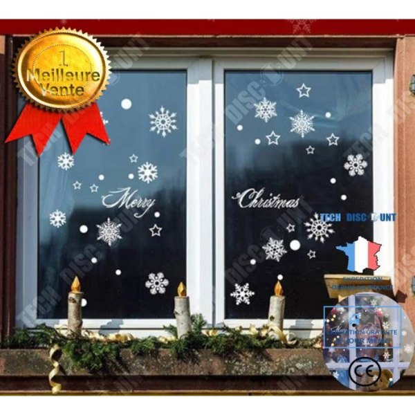 TD® Snowflake Stickers för julfester Vinteranvändning Enkel Effektiv dekoration utomhus inomhus nyårsafton