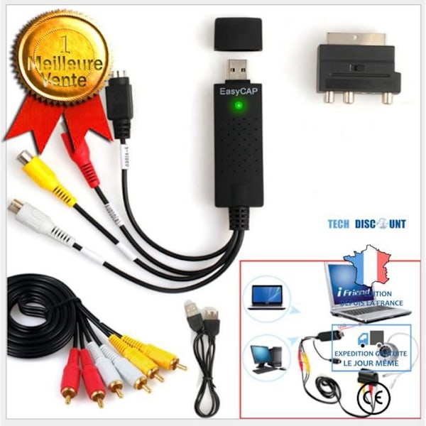 USB VHS audio video konverteradapter
